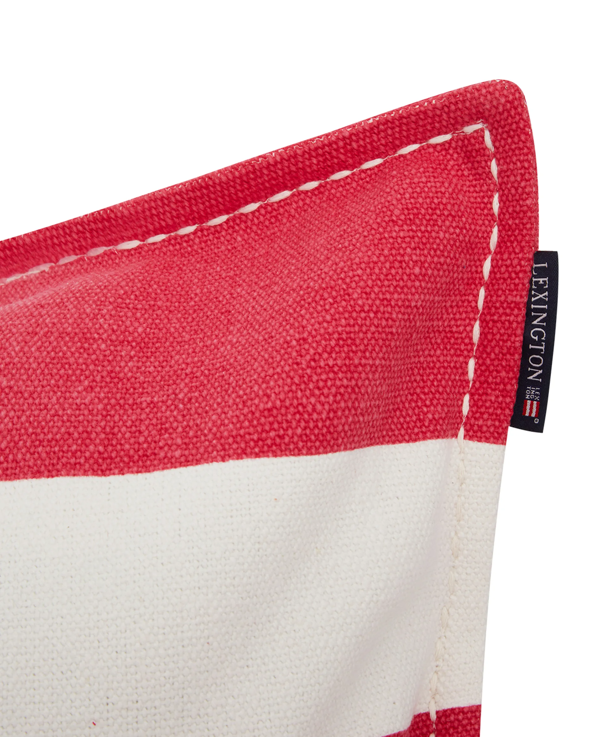 Block Stripe Printed kuddfodral 50x50 cm, Rosa-vit Lexington