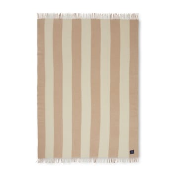 Block Striped Recycled Wool pläd 130x170 cm - Oat-White - Lexington