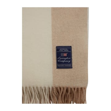 Block Striped Recycled Wool pläd 130x170 cm - Oat-White - Lexington