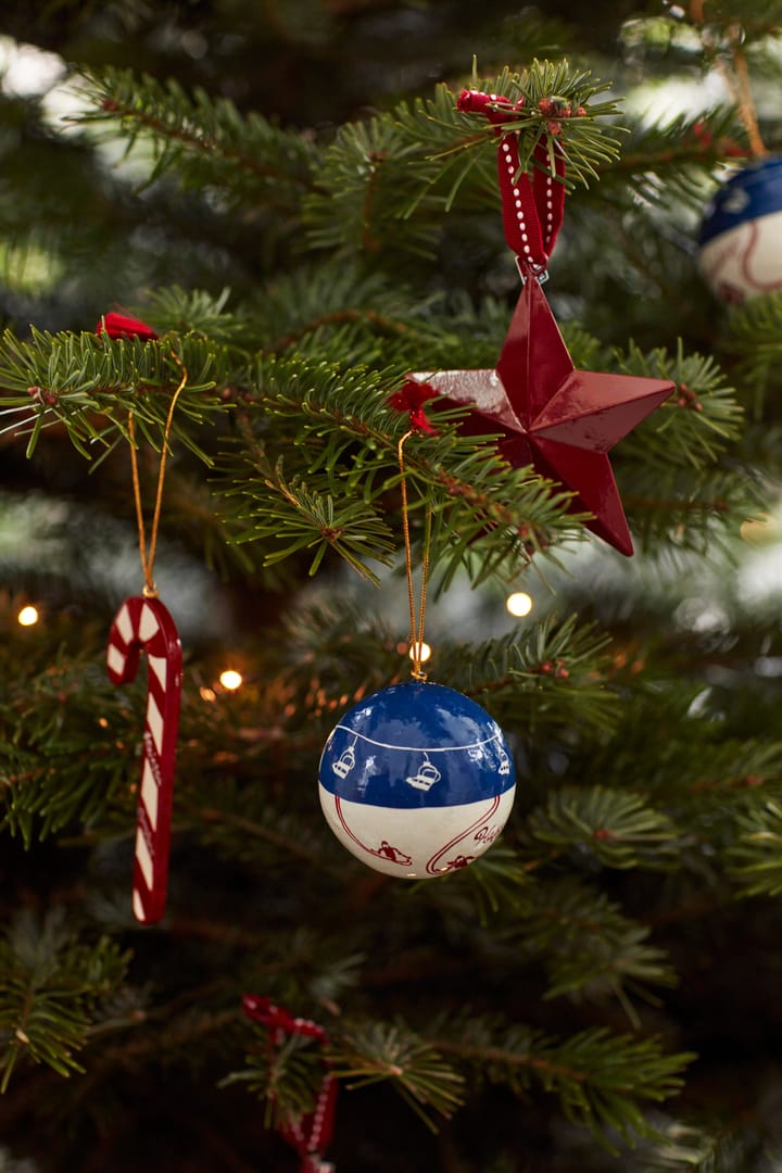 Candy Cane Papier Maché julgranshänge, 12 cm Lexington