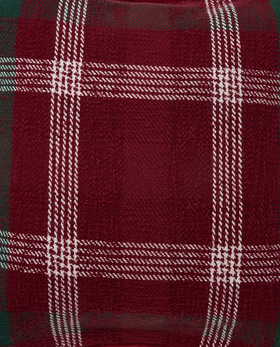 Checked återvunnen bomull kuddfodral 50x50 cm, Red-green-white Lexington
