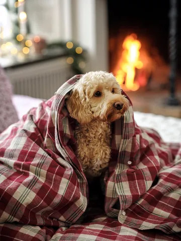 Checked cotton flannel bäddset - Röd-beige-grön-vit - Lexington