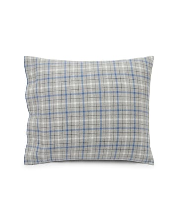 Checked Cotton Flannel örngott 50x60 cm - Gray-blue - Lexington