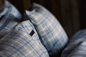 Checked Cotton Flannel örngott 50x60 cm - Gray-blue - Lexington