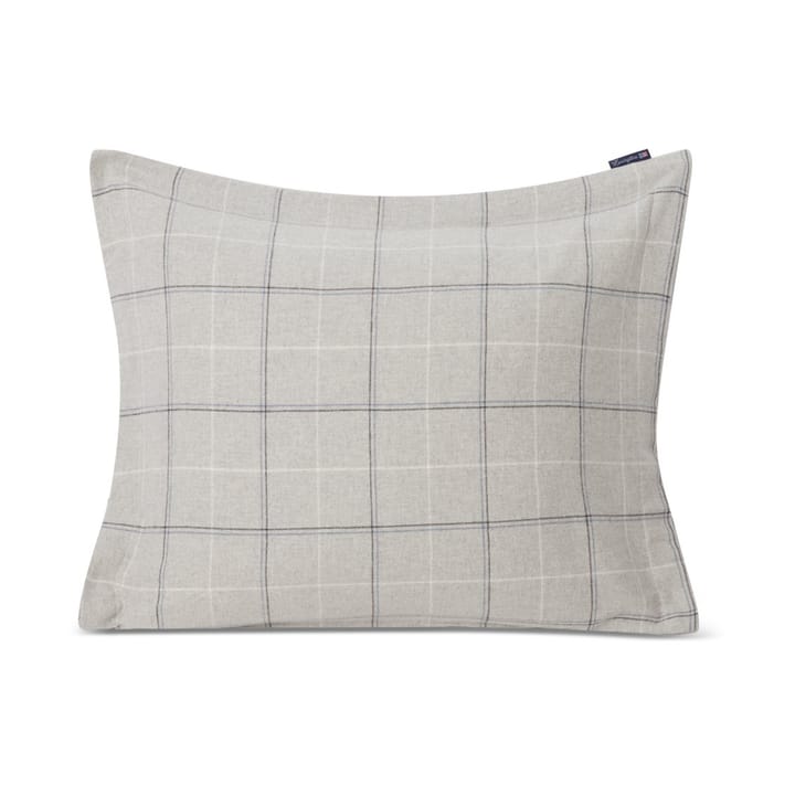 Checked Cotton Flannel örngott 50x60 cm, Light gray-dove Lexington