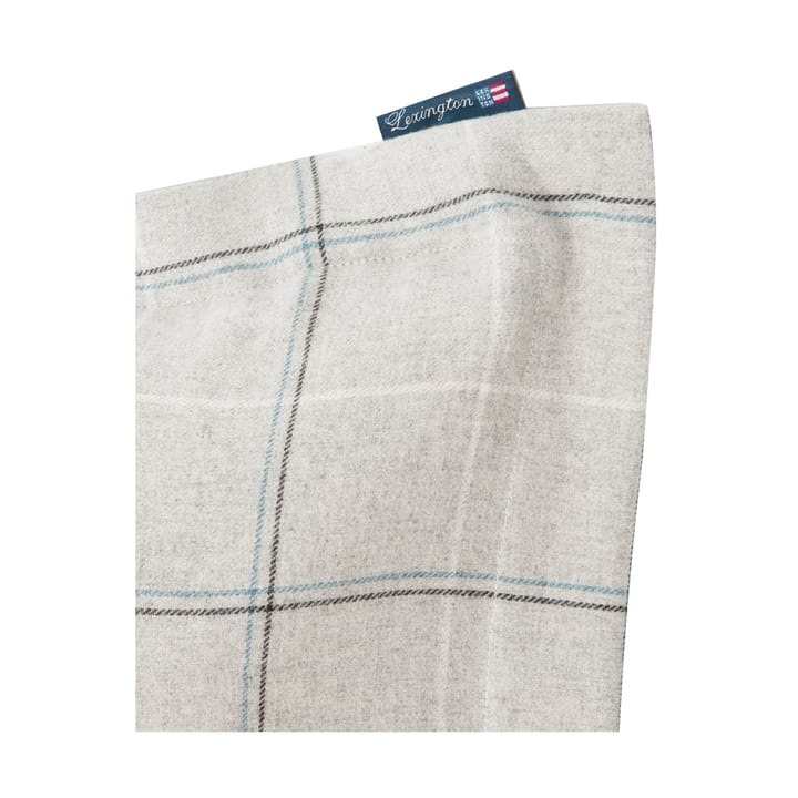 Checked Cotton Flannel örngott 50x60 cm, Light gray-dove Lexington