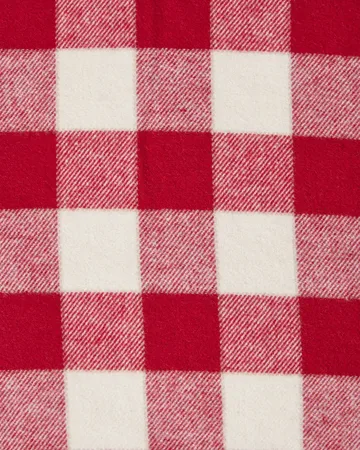 Checked Cotton Flannel örngott 50x90 cm - Red-light beige - Lexington