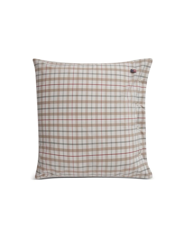 Checked Cotton örngott Poplin 65x65 cm, Vit Lexington