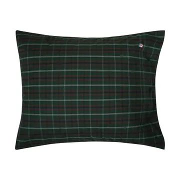 Checked cotton percale örngott - Green-navy, 50x60 cm - Lexington
