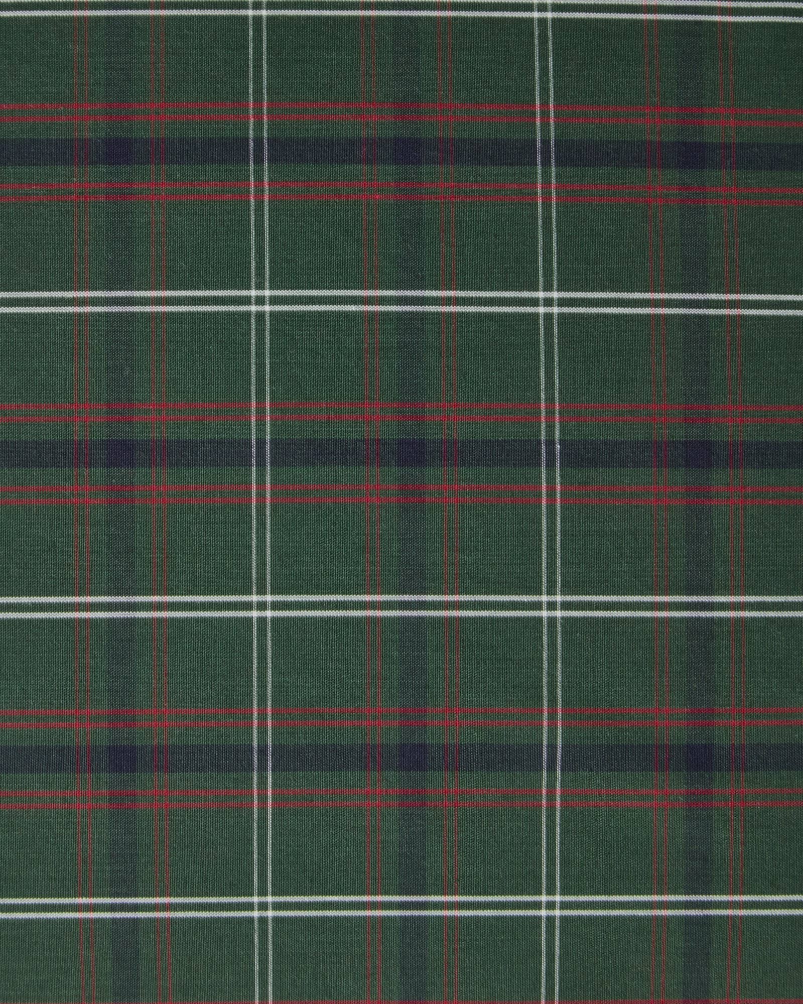 Checked cotton percale örngott, Green-navy, 50x90 cm Lexington