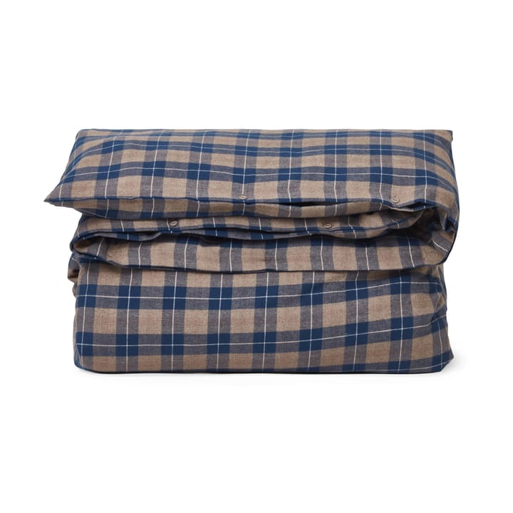 Checked Flannel bäddset 150x210 cm, Denim blue-beige Lexington