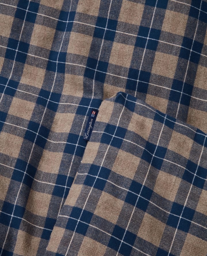 Checked Flannel bäddset 150x210 cm, Denim blue-beige Lexington