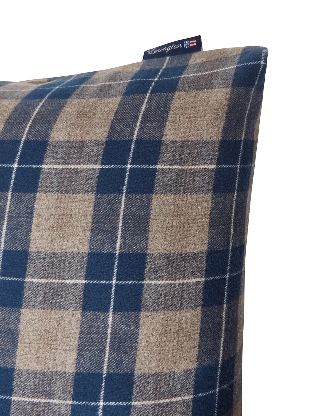 Checked Flannel örngott 50x60 cm, Denim blue-beige Lexington