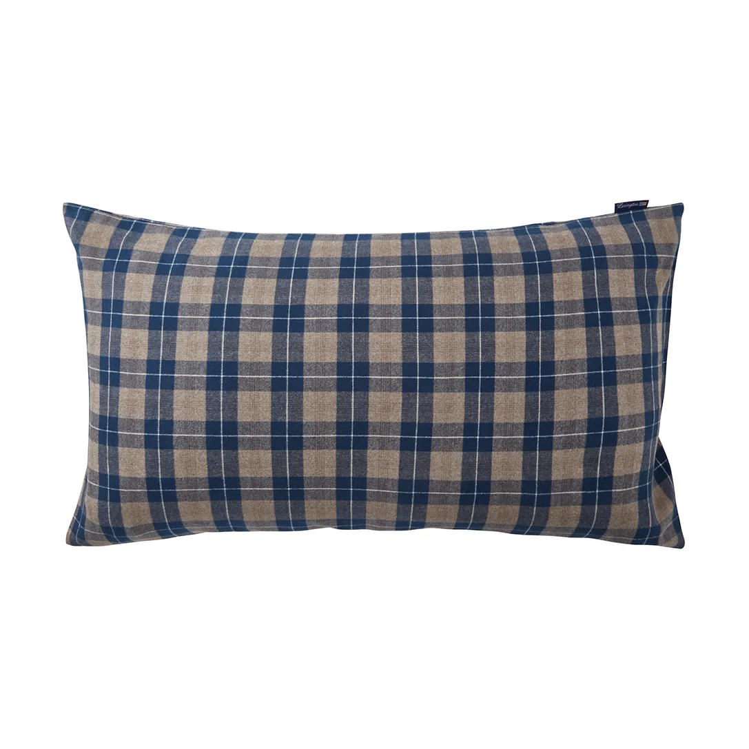 Checked Flannel örngott 50x90 cm, Denim blue-beige Lexington