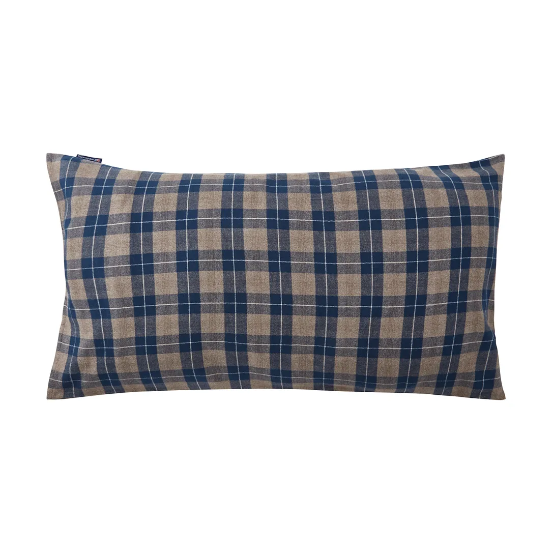 Checked Flannel örngott 50x90 cm, Denim blue-beige Lexington