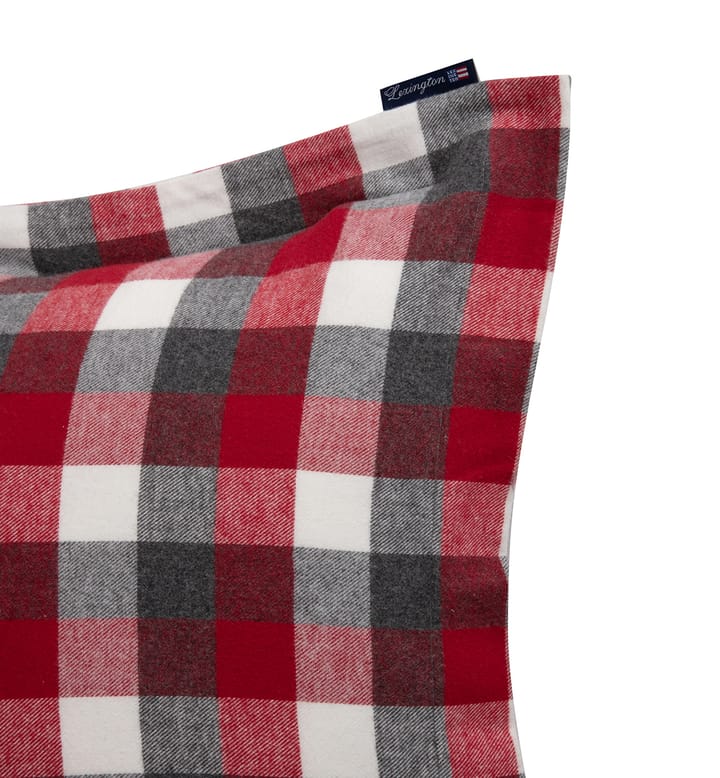 Checked Flannel örngott 50x90 cm, Red-dark grey Lexington