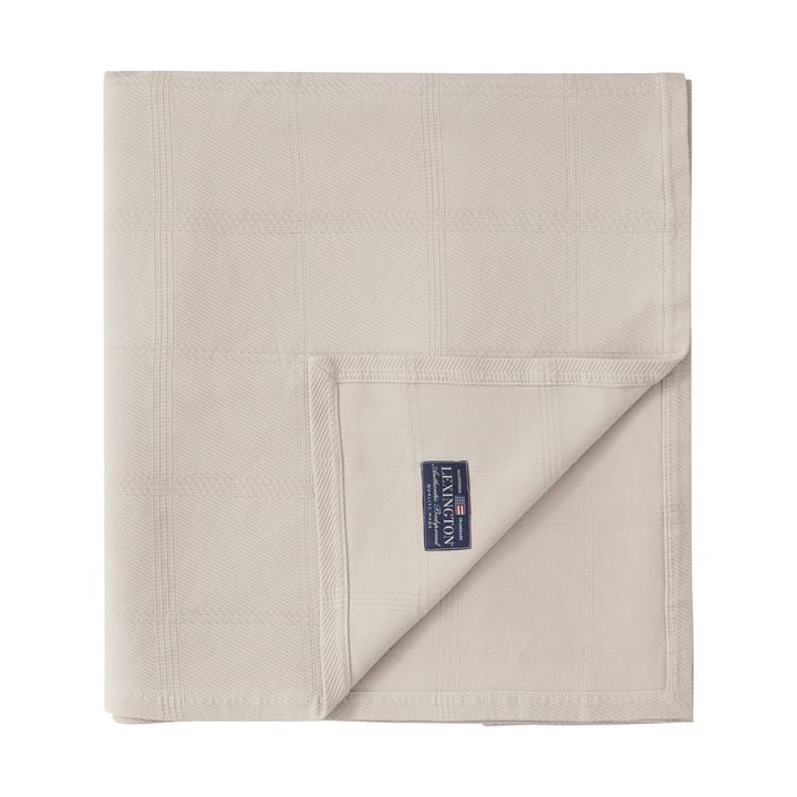 Checked Jacquard överkast 260x240 cm, Light beige Lexington