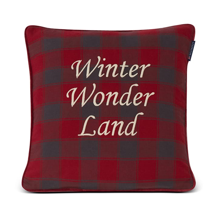 Checked Organic Cotton Flannel kuddfodral 50x50 cm - Winter Wonder Land - Lexington