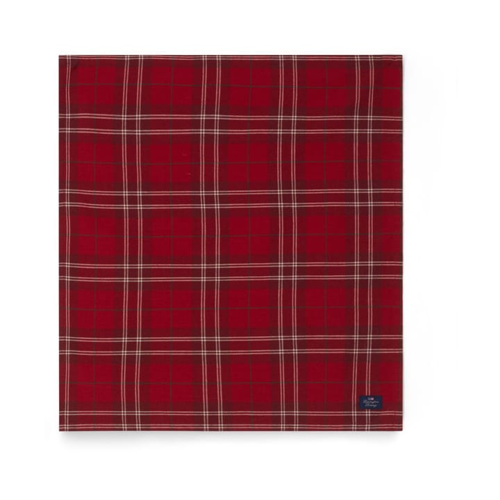 Checked Organic Cotton Oxford tygservett 50x50 cm, Red-beige-green Lexington