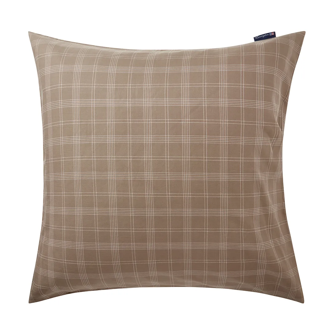 Checked Pin Point Oxford örngott 65x65 cm, Brown Lexington