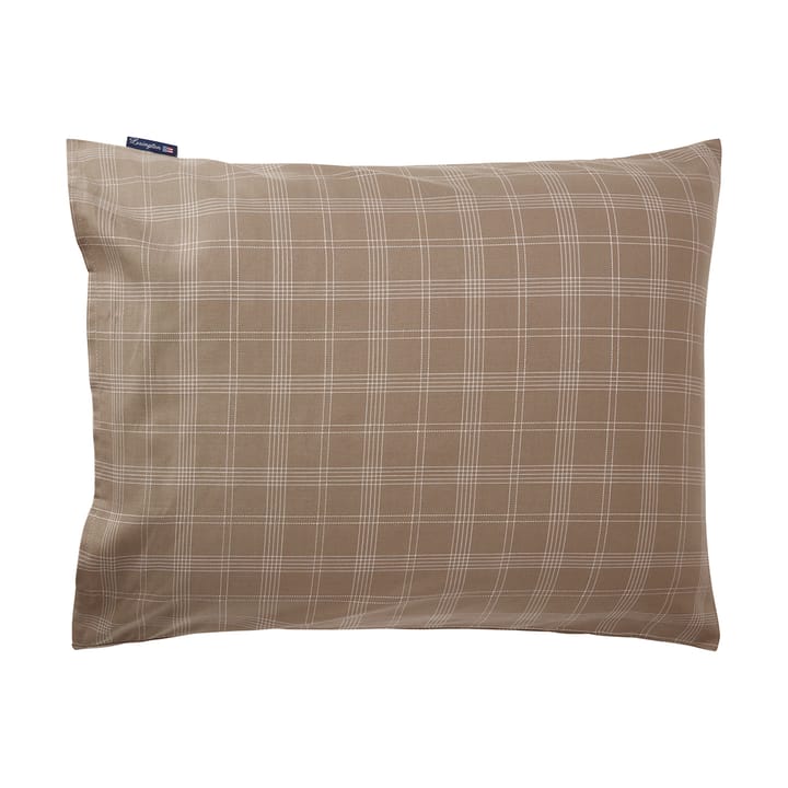 Checked Pinpoint Oxford örngott 50x60 cm, Brown Lexington