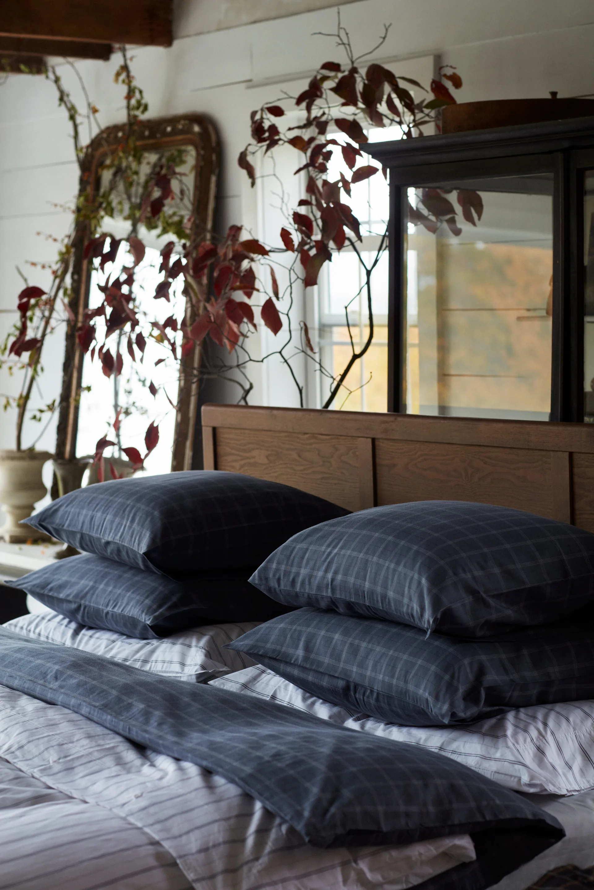 Checked Pinpoint Oxford påslakan 150x210 cm, Dove Lexington