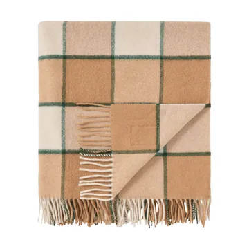 Checked Recycled Wool pläd 130x170 cm - Beige-Light beige-green - Lexington