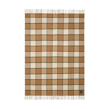 Checked Recycled Wool pläd 130x170 cm - Beige-Light beige-green - Lexington