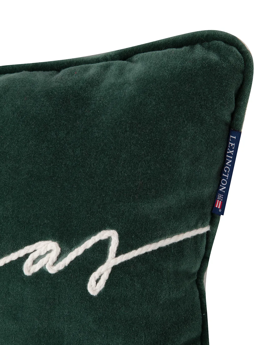 Christmas Cotton Velvet kudde 30x50 cm, Green Lexington