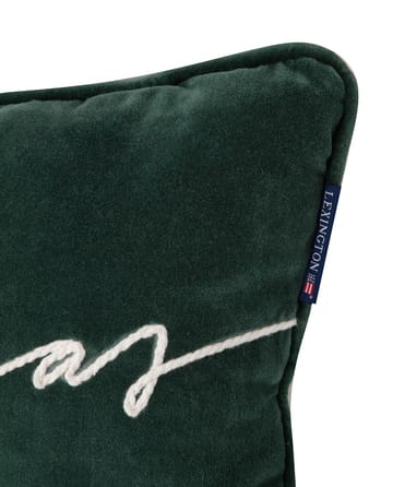 Christmas Cotton Velvet kudde 30x50 cm - Green - Lexington
