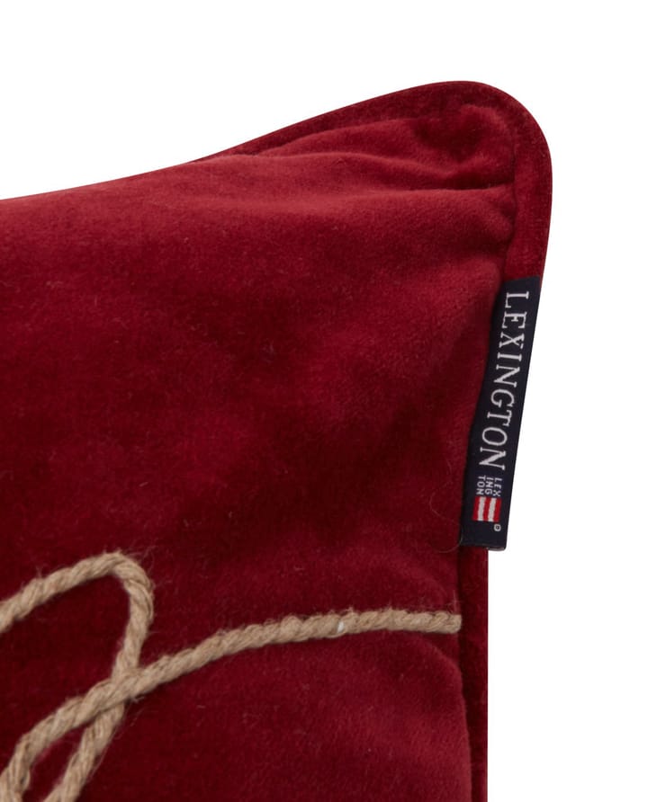 Christmas Organic Cotton Velvet kudde 30x50 cm, Red Lexington