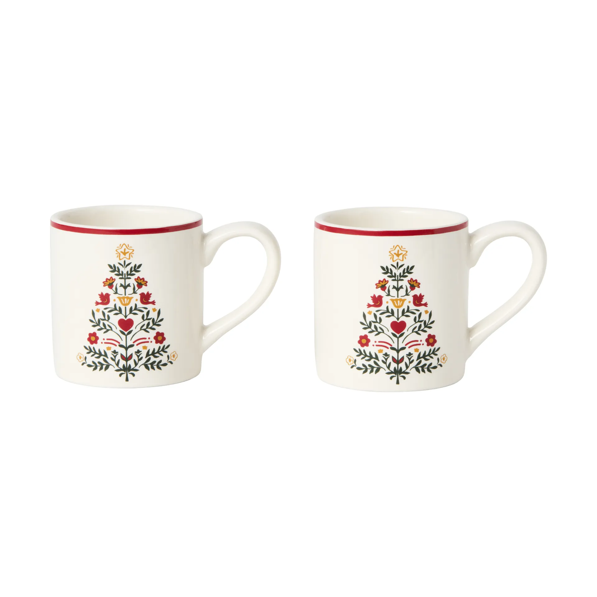 Christmas Tree mini mugg, Multi, 5,5x6 cm, 2-pack Lexington