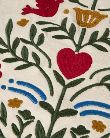 Christmas Tree velvet kuddfodral - Light beige-multi, 50x50 cm - Lexington