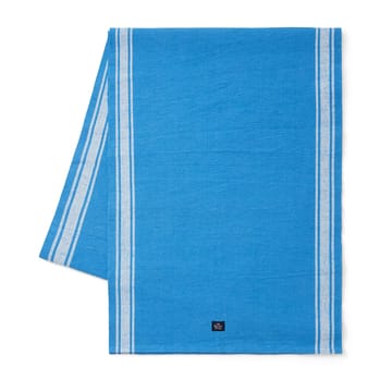 Cotton Jute Runner with Side Stripes 50x250 cm - Blå-vit - Lexington