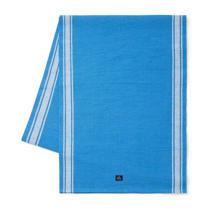 Cotton Jute Runner with Side Stripes 50x250 cm, Blå-vit Lexington