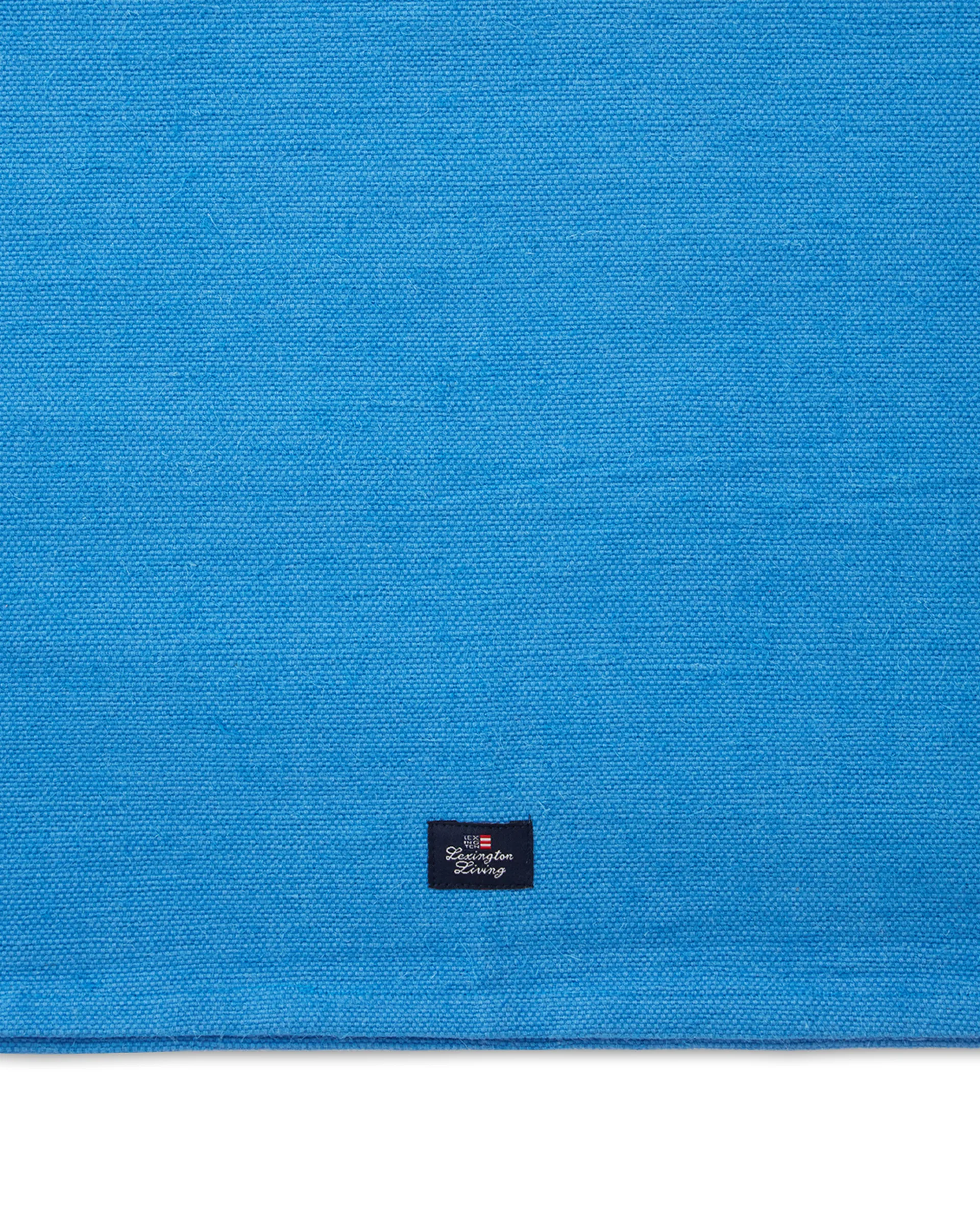 Cotton Jute Runner with Side Stripes 50x250 cm, Blå-vit Lexington