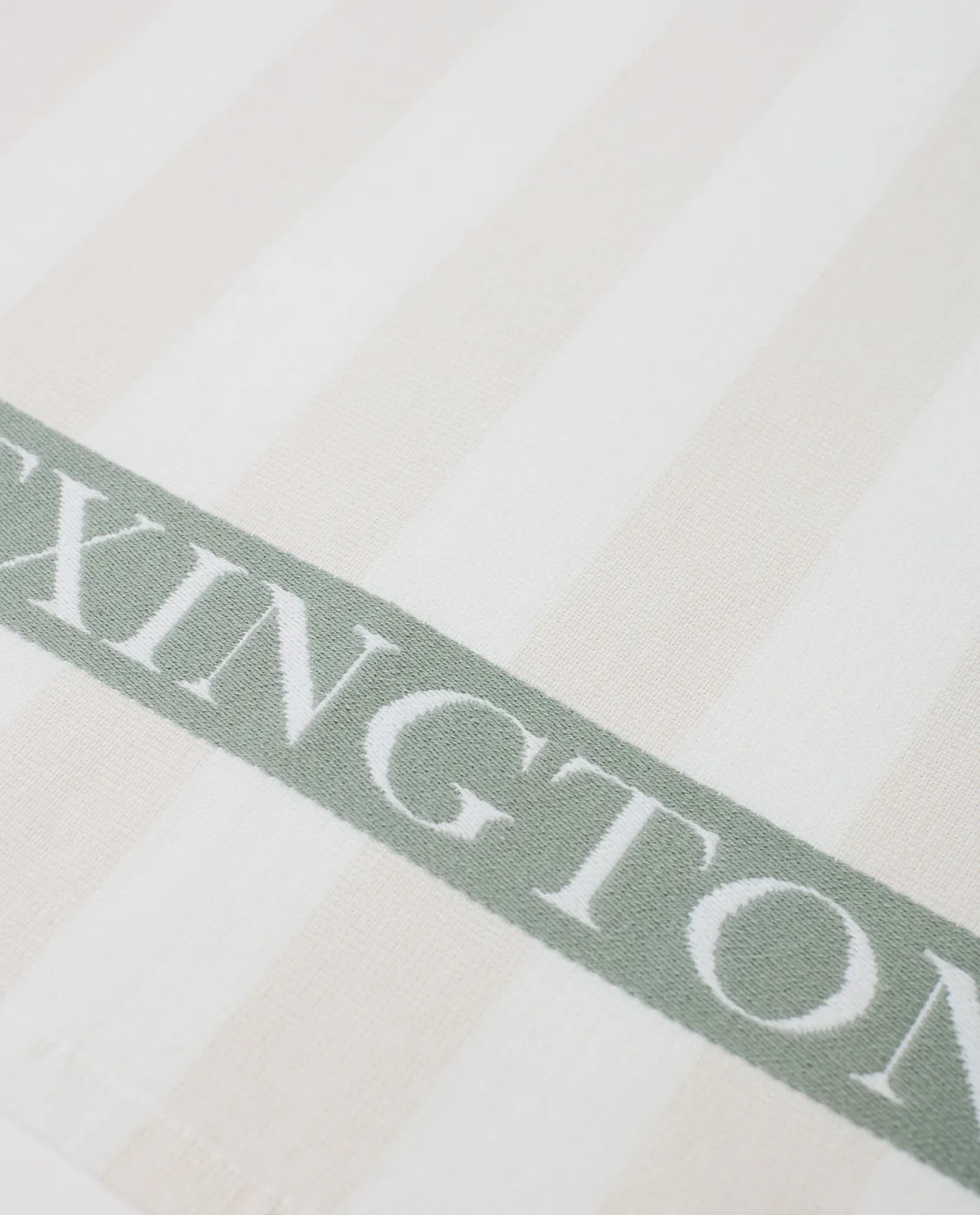 Cotton Terry Logo kökshandduk 50x70 cm, Light beige-white-green Lexington