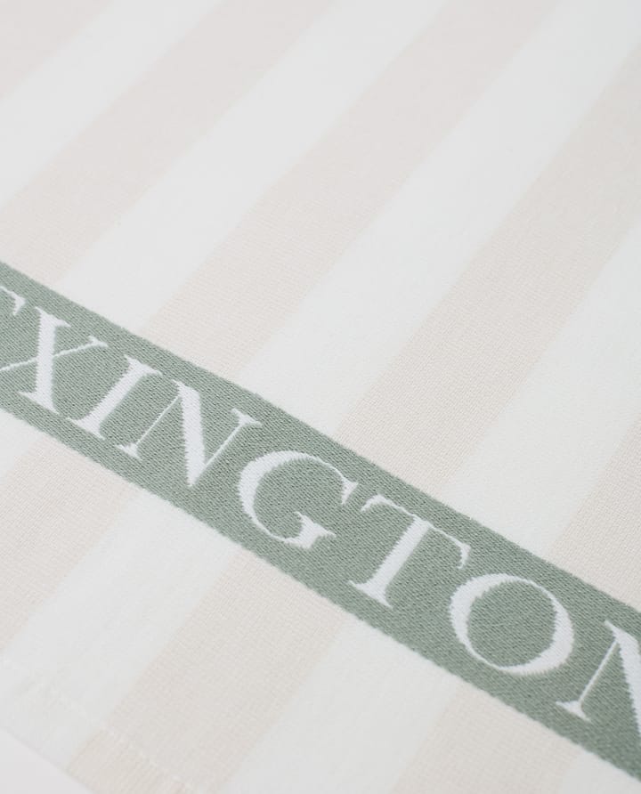 Cotton Terry Logo kökshandduk 50x70 cm - Light beige-white-green - Lexington