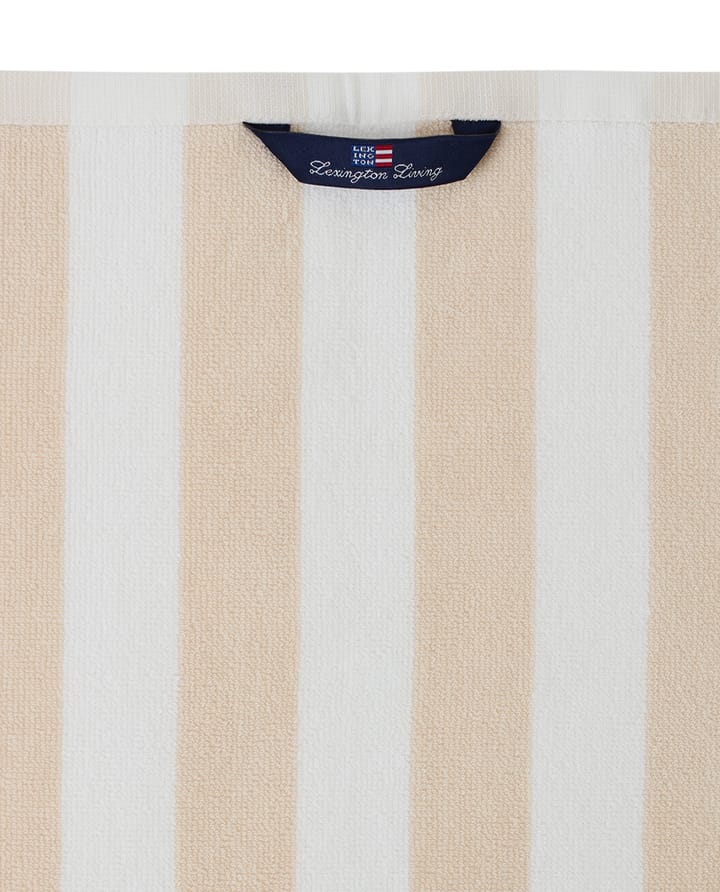 Cotton Terry Logo kökshandduk 50x70 cm, Light beige-white-green Lexington