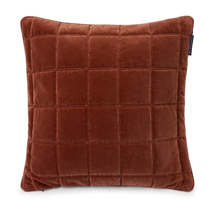 Cotton Velvet quilted kuddfodral 50x50 cm - Rustic brown - Lexington
