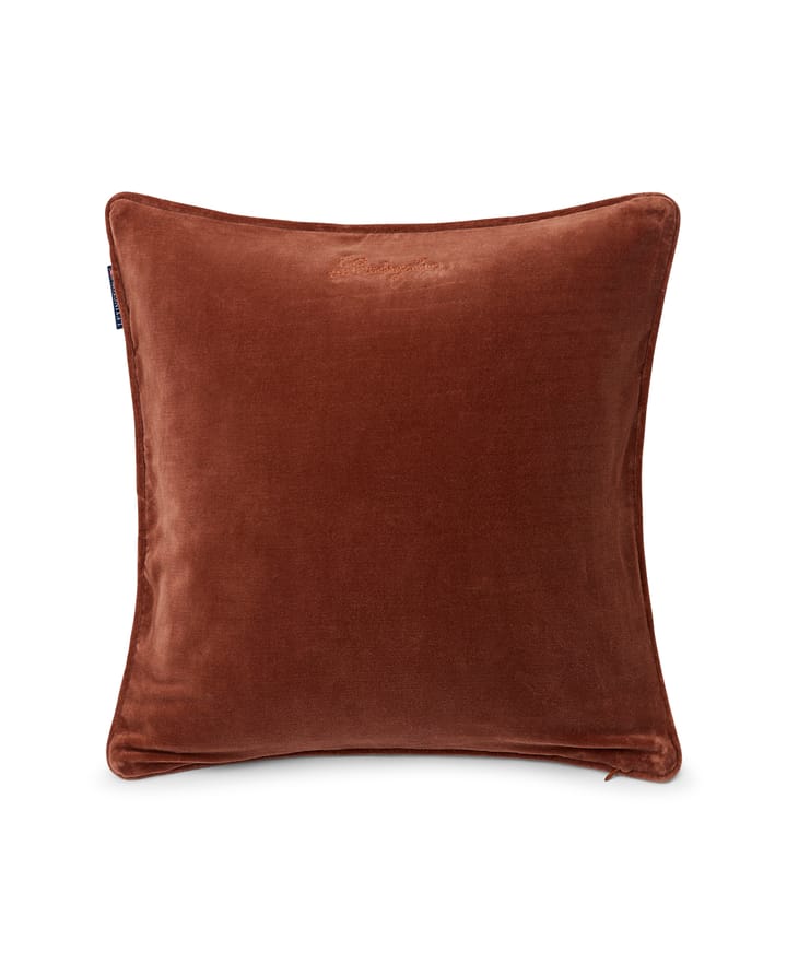 Cotton Velvet quilted kuddfodral 50x50 cm, Rustic brown Lexington