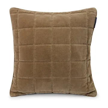 Cotton Velvet quilted kuddfodral 50x50 cm - Walnut - Lexington