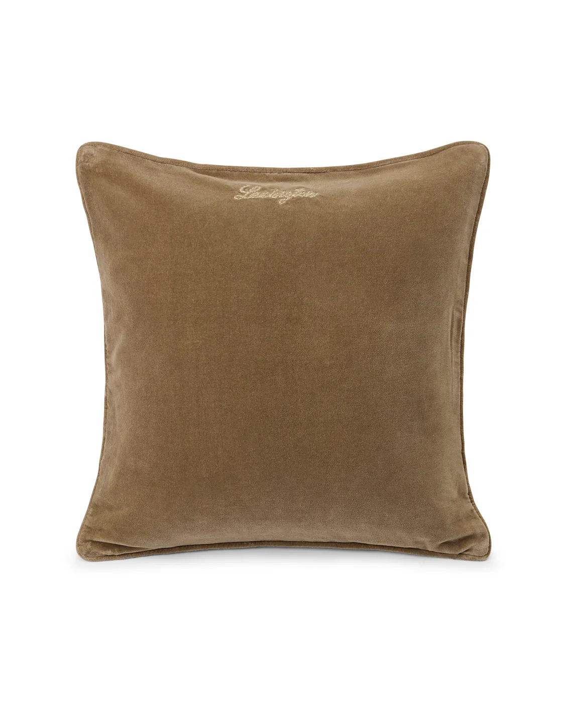 Cotton Velvet quilted kuddfodral 50x50 cm, Walnut Lexington