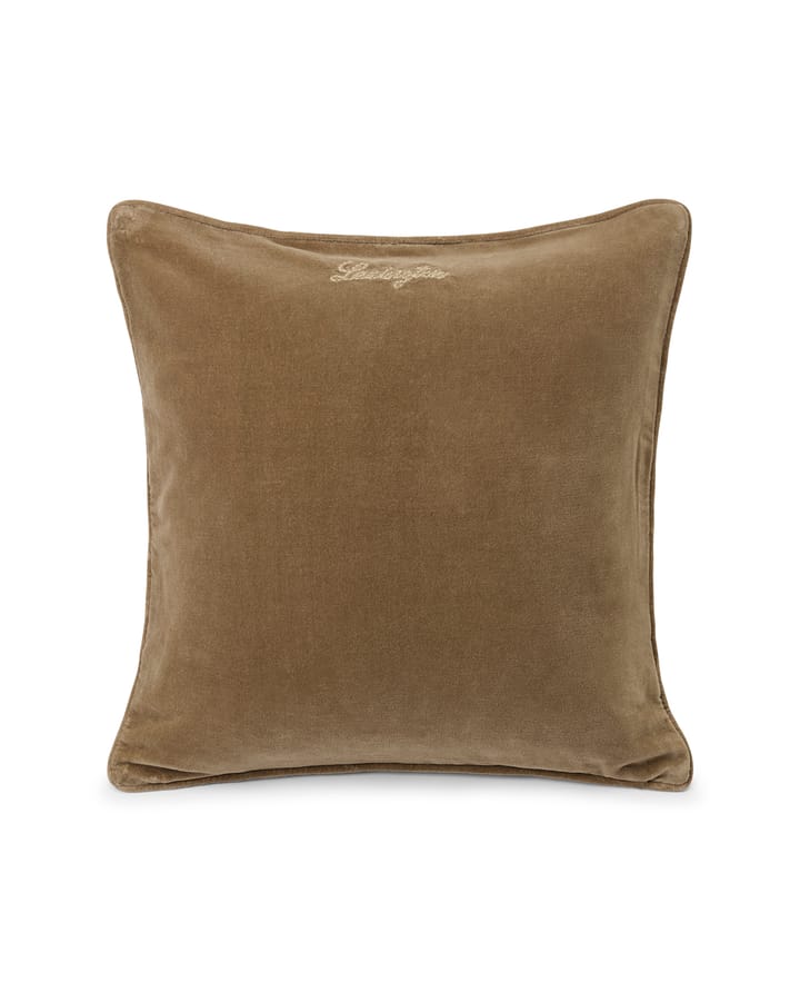 Cotton Velvet quilted kuddfodral 50x50 cm, Walnut Lexington