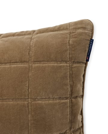 Cotton Velvet quilted kuddfodral 50x50 cm - Walnut - Lexington