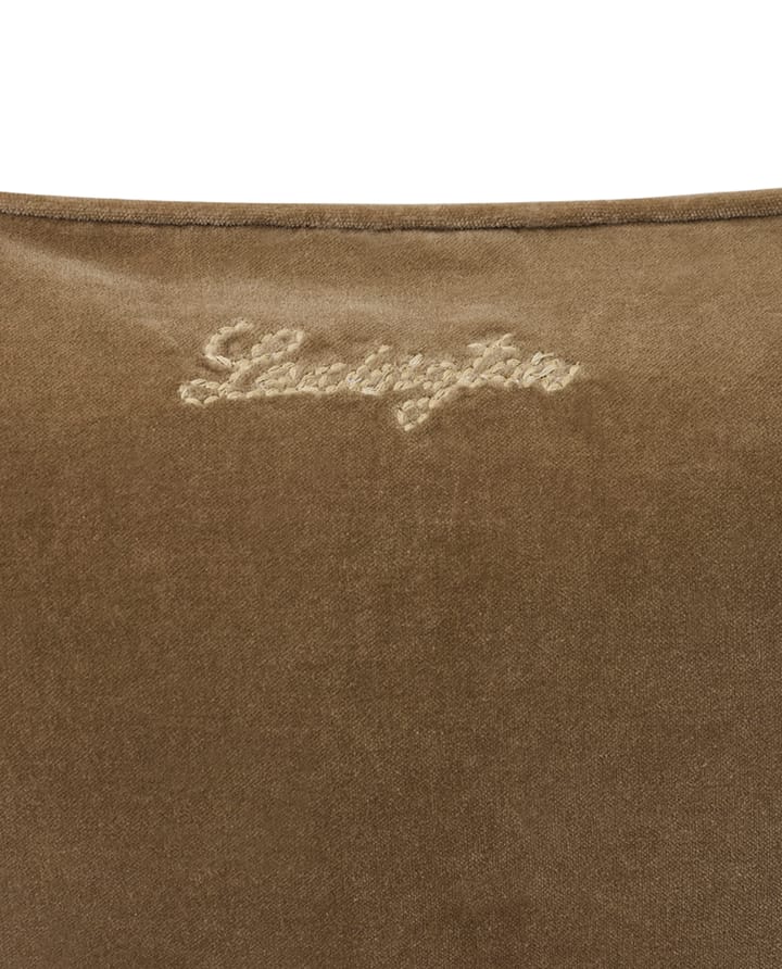 Cotton Velvet quilted kuddfodral 50x50 cm, Walnut Lexington