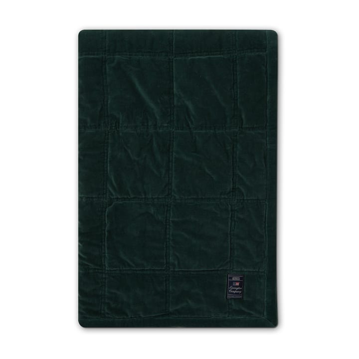 Cotton Velvet quilted överkast 160x240 cm - Green - Lexington