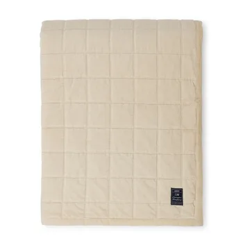 Cotton Velvet quilted överkast 160x240 cm - Light beige - Lexington