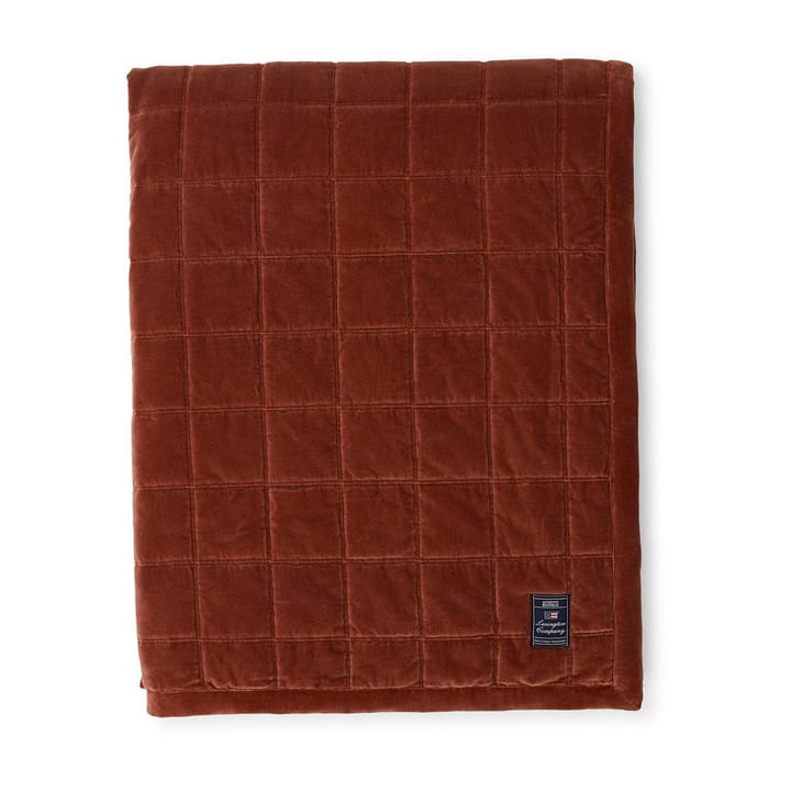 Cotton Velvet quilted överkast 160x240 cm, Rustic Brown Lexington