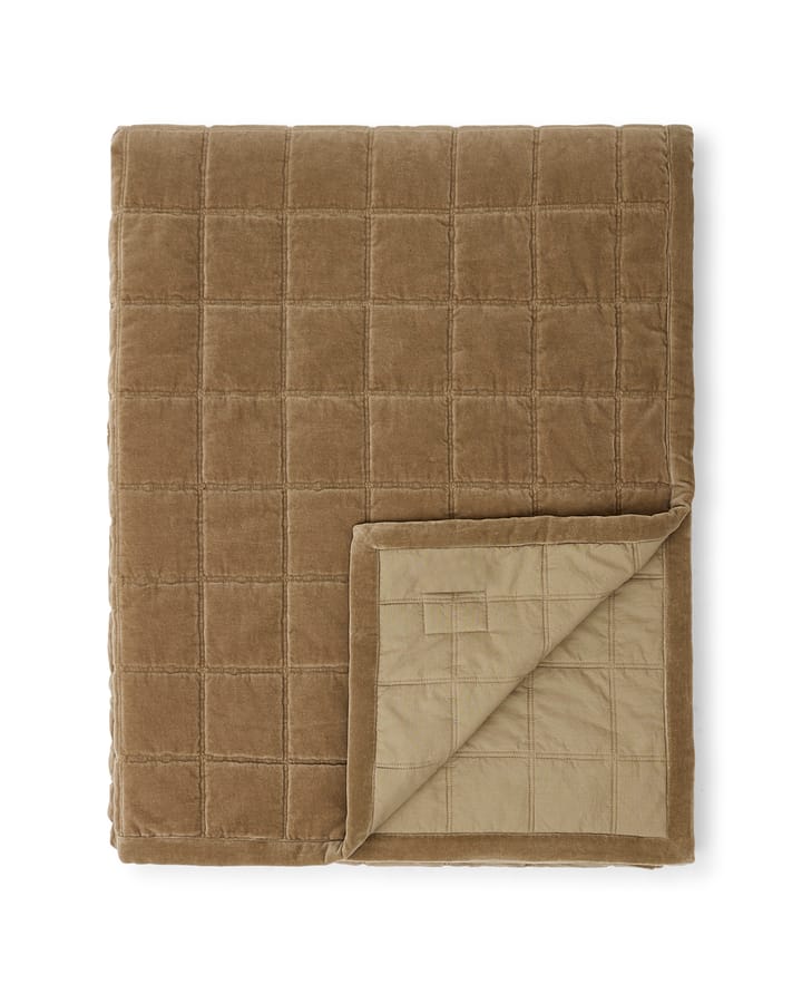 Cotton Velvet quilted överkast 160x240 cm, Walnut Lexington